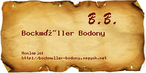 Bockmüller Bodony névjegykártya